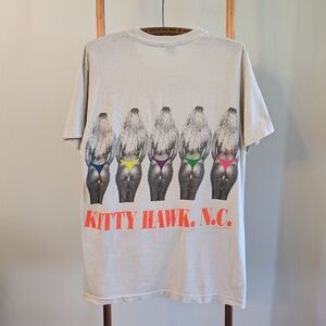 Vintage 1991 Bikini Girls T-shirt - Woop Woop - Kitty Hawk, N.C.